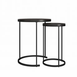 Clarine 31.5 in. Espresso 18 in. H Round Nesting Coffee and End Table Bundle with 4-Pieces by Ameriwood Home -Deals HOMESTYLES Store espresso ameriwood home coffee tables de41142 fa 1000