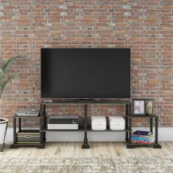 Crocker 76.38 in. Espresso TV Stand Fits TV's up to 50 in. by Ameriwood Home -Deals HOMESTYLES Store espresso ameriwood home tv stands hd03199 31 1000