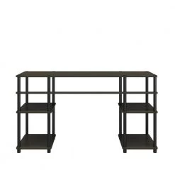 Crocker 55.12 in. Espresso Double Pedestal Desk with Easy Assembly by Ameriwood Home -Deals HOMESTYLES Store espresso ameriwood home writing desks hd69353 66 1000