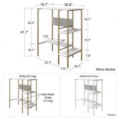 Hanley 35.9 in. Faux Terrazzo Standing Desk by Ameriwood Home -Deals HOMESTYLES Store faux terrazzo ameriwood home standing desks hd03003 1f 1000