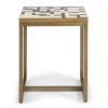 Geometric II Cream and Gold Mosaic Tile End Table by HOMESTYLES