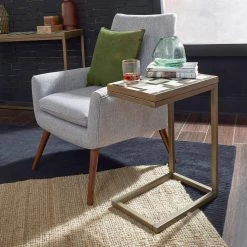 Geometric II Mosaic Tile Gold and Cream Pull-Up Table by HOMESTYLES 15 Geometric II Mosaic Tile Gold and Cream Pull-Up Table by HOMESTYLES -Deals HOMESTYLES Store gold and gream homestyles end side tables 8101 23 31 1000