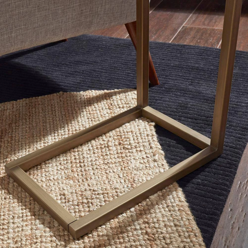 Geometric II Mosaic Tile Gold and Cream Pull-Up Table by HOMESTYLES 4 Geometric II Mosaic Tile Gold and Cream Pull-Up Table by HOMESTYLES - Image 4