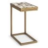 Geometric II Mosaic Tile Gold and Cream Pull-Up Table by HOMESTYLES