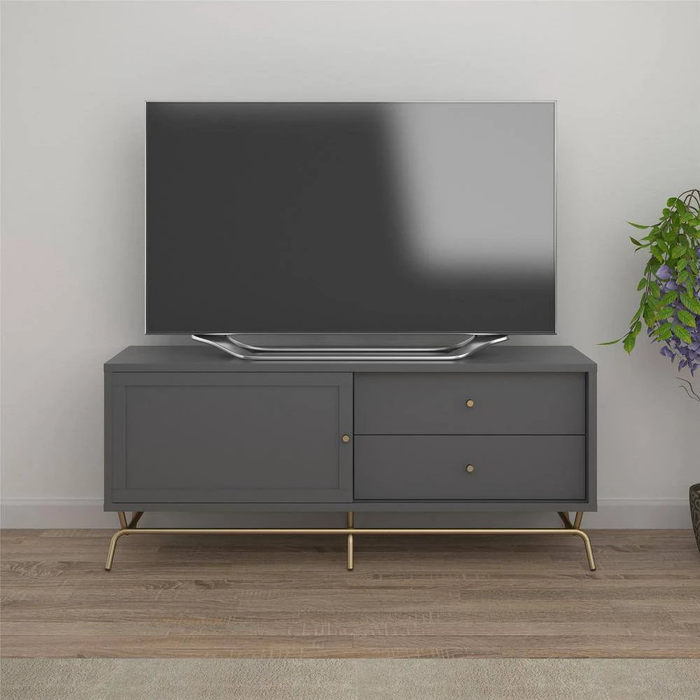 Oliver 59.06 in. Graphite Gray TV Stand for TV's up to 65 in. by Ameriwood Home 6 Oliver 59.06 in. Graphite Gray TV Stand for TV's up to 65 in. by Ameriwood Home - Image 6