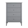 Queensbury 4-Drawer in Gray Dresser ( 41.3 in. H x 29.7 in. W x 19.7 in. D) by Ameriwood Home
