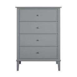 Queensbury 4-Drawer in Gray Dresser ( 41.3 in. H x 29.7 in. W x 19.7 in. D) by Ameriwood Home