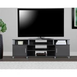 Gray 63 in. Gray Particle Board TV Stand Fits TVs Up to 70 in. with Storage Doors by Ameriwood Home 17 Gray 63 in. Gray Particle Board TV Stand Fits TVs Up to 70 in. with Storage Doors by Ameriwood Home -Deals HOMESTYLES Store gray ameriwood home tv stands hd44341 31 1000