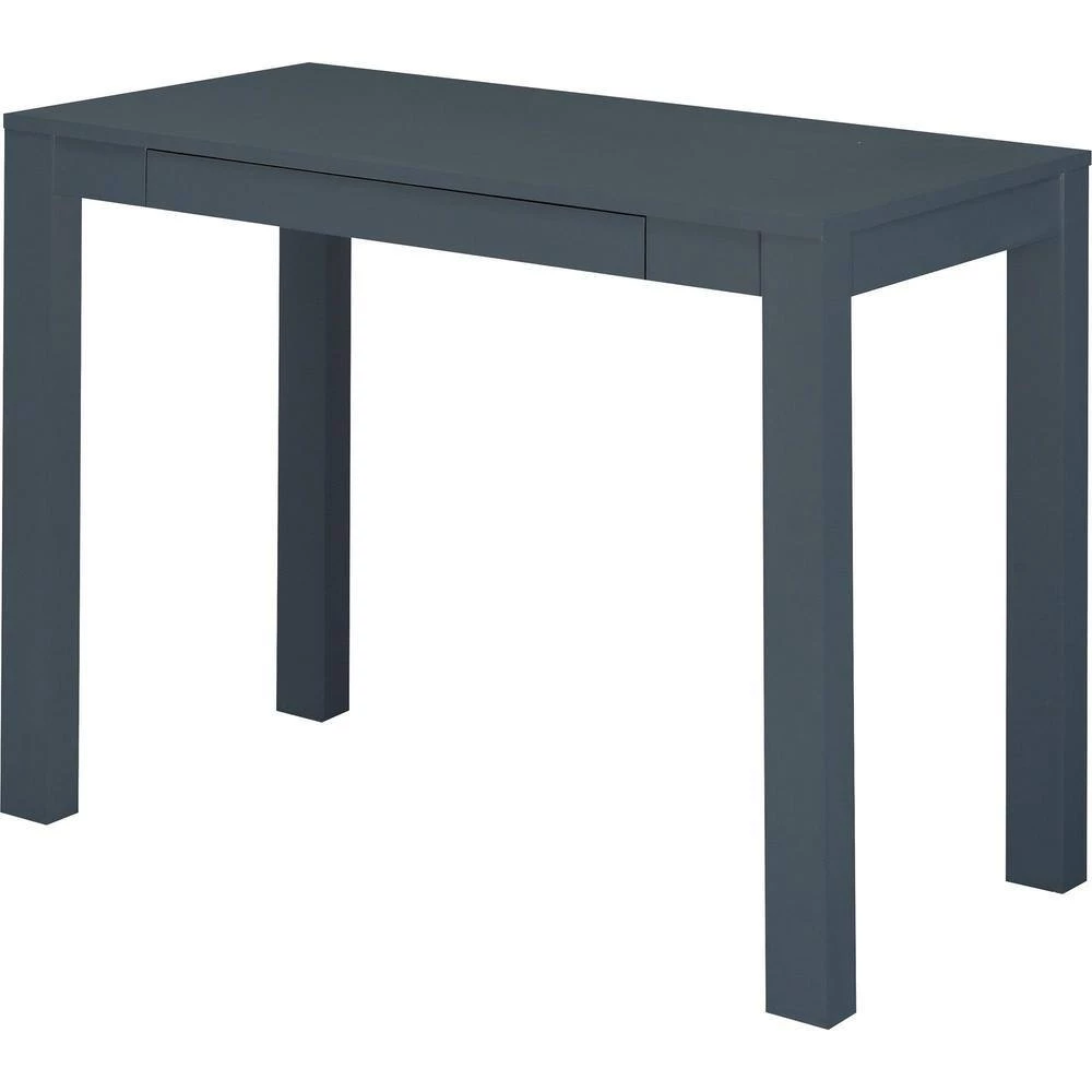 39 in. Rectangular Gray 1 Drawer Writing Desk with Built-In Storage by Ameriwood Home 2 39 in. Rectangular Gray 1 Drawer Writing Desk with Built-In Storage by Ameriwood Home - Image 2