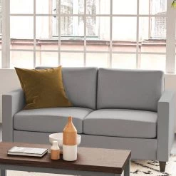 Dylan 56 in. Gray Upholstered 2 Seat Loveseat by HOMESTYLES -Deals HOMESTYLES Store gray homestyles loveseats 2001 20 fb02 66 1000