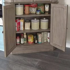 Mountain Lodge Gray Corner Food Pantry by HOMESTYLES -Deals HOMESTYLES Store gray homestyles pantry cabinets 5525 68 fa 1000