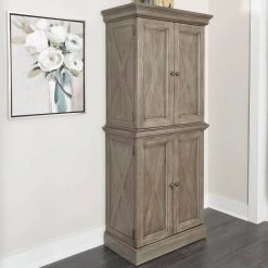 Mountain Lodge Gray Pantry by HOMESTYLES -Deals HOMESTYLES Store gray homestyles pantry cabinets 5525 69 31 1000 1