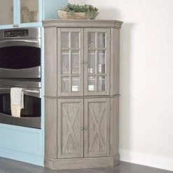 Mountain Lodge Gray Corner Cabinet by HOMESTYLES 9 Mountain Lodge Gray Corner Cabinet by HOMESTYLES -Deals HOMESTYLES Store gray homestyles sideboards buffet tables 5525 68 31 1000