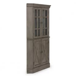Mountain Lodge Gray Corner Cabinet by HOMESTYLES