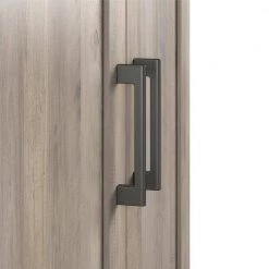 Hobart Gray Oak 1-Drawer / 4-Door Tall Coffee Bar by Ameriwood Home -Deals HOMESTYLES Store gray oak ameriwood home accent cabinets hd69366 76 1000