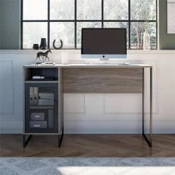 Pelham 47.6 in. Gray Oak Single Pedestal Desk by Ameriwood Home 19 Pelham 47.6 in. Gray Oak Single Pedestal Desk by Ameriwood Home -Deals HOMESTYLES Store gray oak ameriwood home computer desks hd11296 31 1000