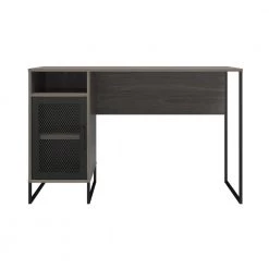 Pelham 47.6 in. Gray Oak Single Pedestal Desk by Ameriwood Home