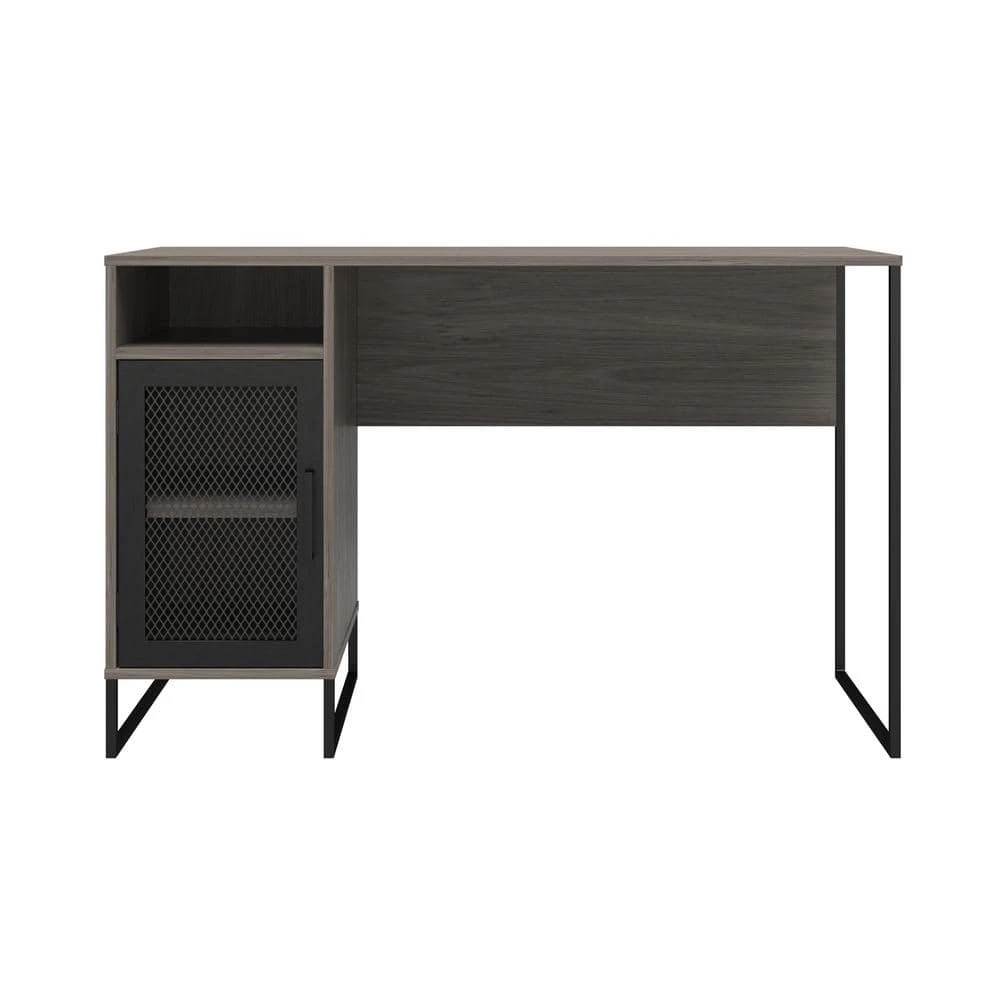 Pelham 47.6 in. Gray Oak Single Pedestal Desk by Ameriwood Home 1 Pelham 47.6 in. Gray Oak Single Pedestal Desk by Ameriwood Home