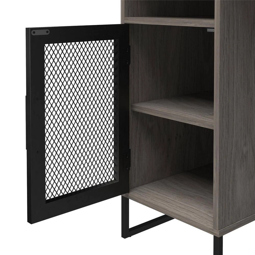 Pelham 47.6 in. Gray Oak Single Pedestal Desk by Ameriwood Home 5 Pelham 47.6 in. Gray Oak Single Pedestal Desk by Ameriwood Home - Image 5