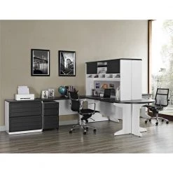 Mansfield Gray and White Peninsula Computer Desk by Ameriwood Home 17 Mansfield Gray and White Peninsula Computer Desk by Ameriwood Home -Deals HOMESTYLES Store gray white ameriwood home computer desks hd86023 31 1000