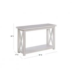 Seaside 48 in. White Standard Rectangle Wood Console Table with Storage by HOMESTYLES -Deals HOMESTYLES Store hand rubbed white homestyles console tables 5523 22 40 1000