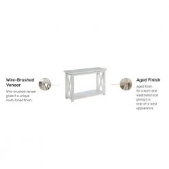 Seaside 48 in. White Standard Rectangle Wood Console Table with Storage by HOMESTYLES -Deals HOMESTYLES Store hand rubbed white homestyles console tables 5523 22 44 1000