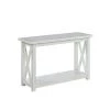 Seaside 48 in. White Standard Rectangle Wood Console Table with Storage by HOMESTYLES