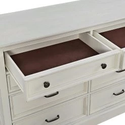Seaside Lodge 8-Drawer Hand Rubbed White Dresser by HOMESTYLES -Deals HOMESTYLES Store hand rubbed white homestyles dressers 5523 43 4f 1000