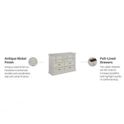 Seaside Lodge 8-Drawer Hand Rubbed White Dresser by HOMESTYLES -Deals HOMESTYLES Store hand rubbed white homestyles dressers 5523 43 fa 1000