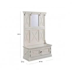 Seaside Lodge Hand Rubbed White Hall Tree by HOMESTYLES -Deals HOMESTYLES Store hand rubbed white homestyles hall trees 5523 49 40 1000
