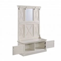 Seaside Lodge Hand Rubbed White Hall Tree by HOMESTYLES -Deals HOMESTYLES Store hand rubbed white homestyles hall trees 5523 49 c3 1000