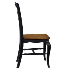 French Countryside Rubbed Black Oak Dining Chair (Set of 2) by HOMESTYLES 6 French Countryside Rubbed Black Oak Dining Chair (Set of 2) by HOMESTYLES -Deals HOMESTYLES Store heavily rubbed black finish homestyles dining chairs 5519 802 c3 1000
