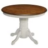 French Countryside Oak and Rubbed White Dining Table by HOMESTYLES