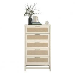 Leeland 5-Drawer Ivory Oak with Faux Rattan Chest of-Drawers (55.63 in. x 31.65 in. x 15.67 in.) by Ameriwood Home 17 Leeland 5-Drawer Ivory Oak with Faux Rattan Chest of-Drawers (55.63 in. x 31.65 in. x 15.67 in.) by Ameriwood Home -Deals HOMESTYLES Store ivory oak ameriwood home chest of drawers hd71950 c3 1000