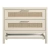 Leeland 2-Drawer Ivory Oak Nightstand 24.02 in. H x 29.69 in. W x 15.67 in. D by Ameriwood Home
