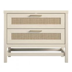 Leeland 2-Drawer Ivory Oak Nightstand 24.02 in. H x 29.69 in. W x 15.67 in. D by Ameriwood Home
