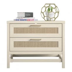 Leeland 2-Drawer Ivory Oak Nightstand 24.02 in. H x 29.69 in. W x 15.67 in. D by Ameriwood Home -Deals HOMESTYLES Store ivory oak ameriwood home nightstands hd76781 fa 1000