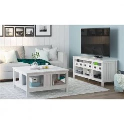 Wellshire 59 in. Ivory Oak Particle Board TV Stand with 3 Drawer Fits TVs Up to 64 in. with Cable Management by Ameriwood Home -Deals HOMESTYLES Store ivory oak ameriwood home tv stands hd53471 44 1000