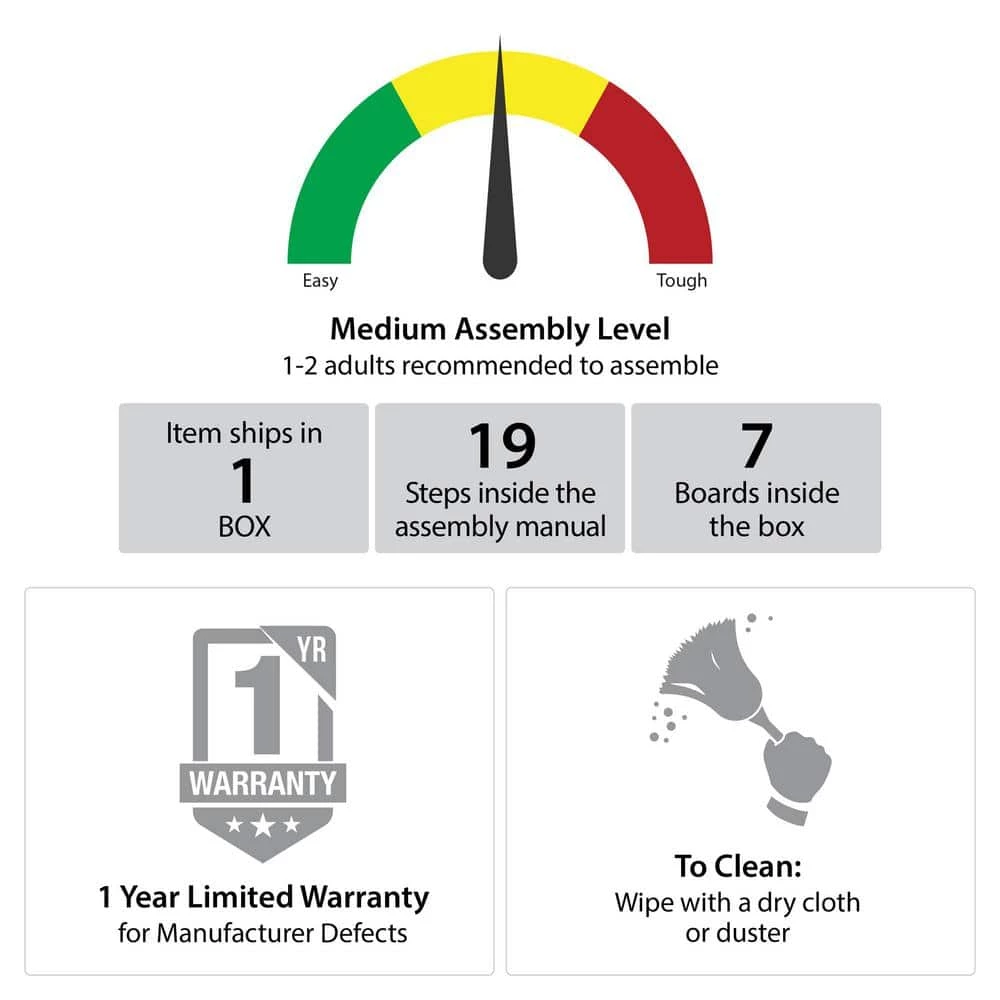 Leeland 67.7 in. Ivory Oak and Faux Rattan Console Table by Ameriwood Home 8 Leeland 67.7 in. Ivory Oak and Faux Rattan Console Table by Ameriwood Home - Image 8