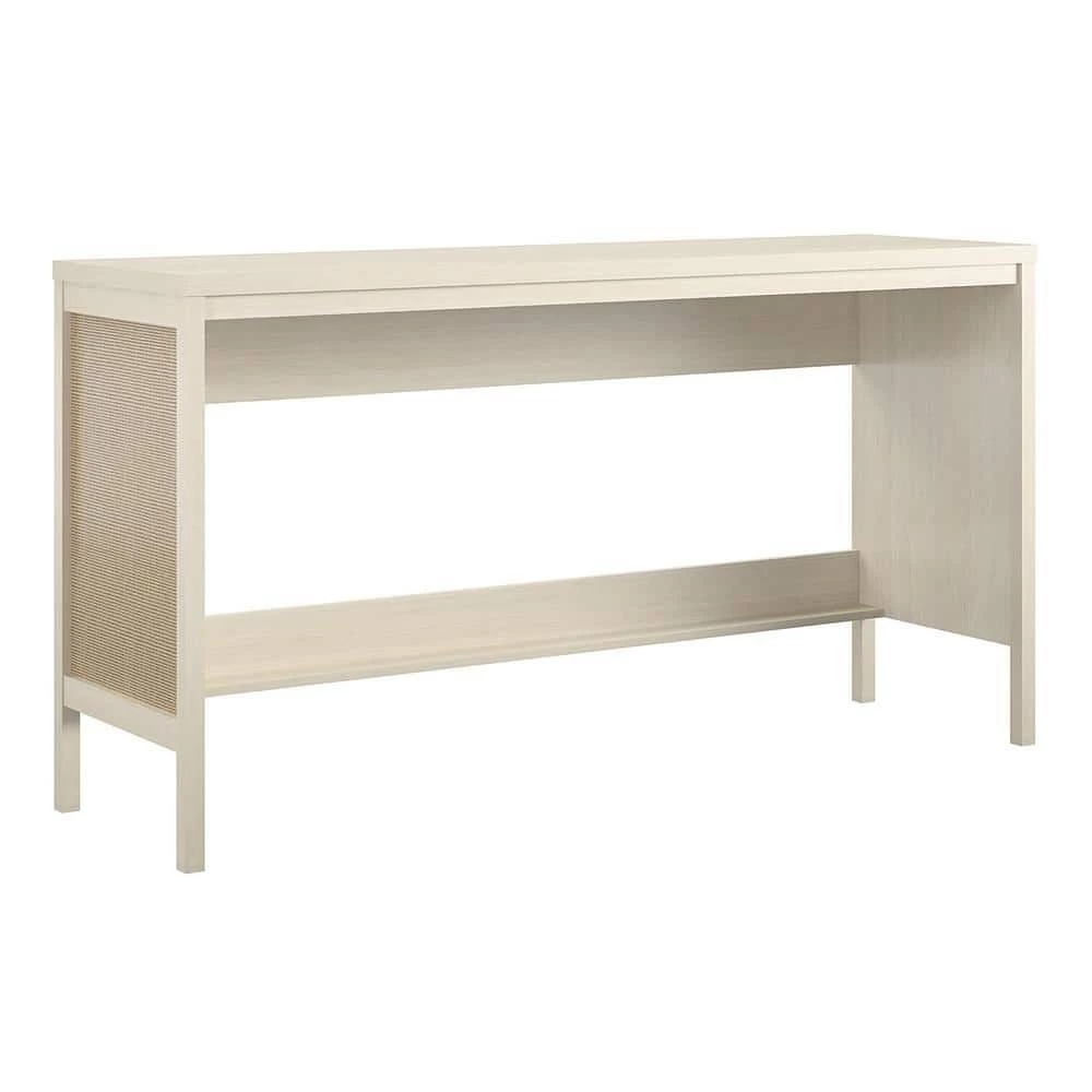 Leeland 67.7 in. Ivory Oak and Faux Rattan Console Table by Ameriwood Home 2 Leeland 67.7 in. Ivory Oak and Faux Rattan Console Table by Ameriwood Home - Image 2