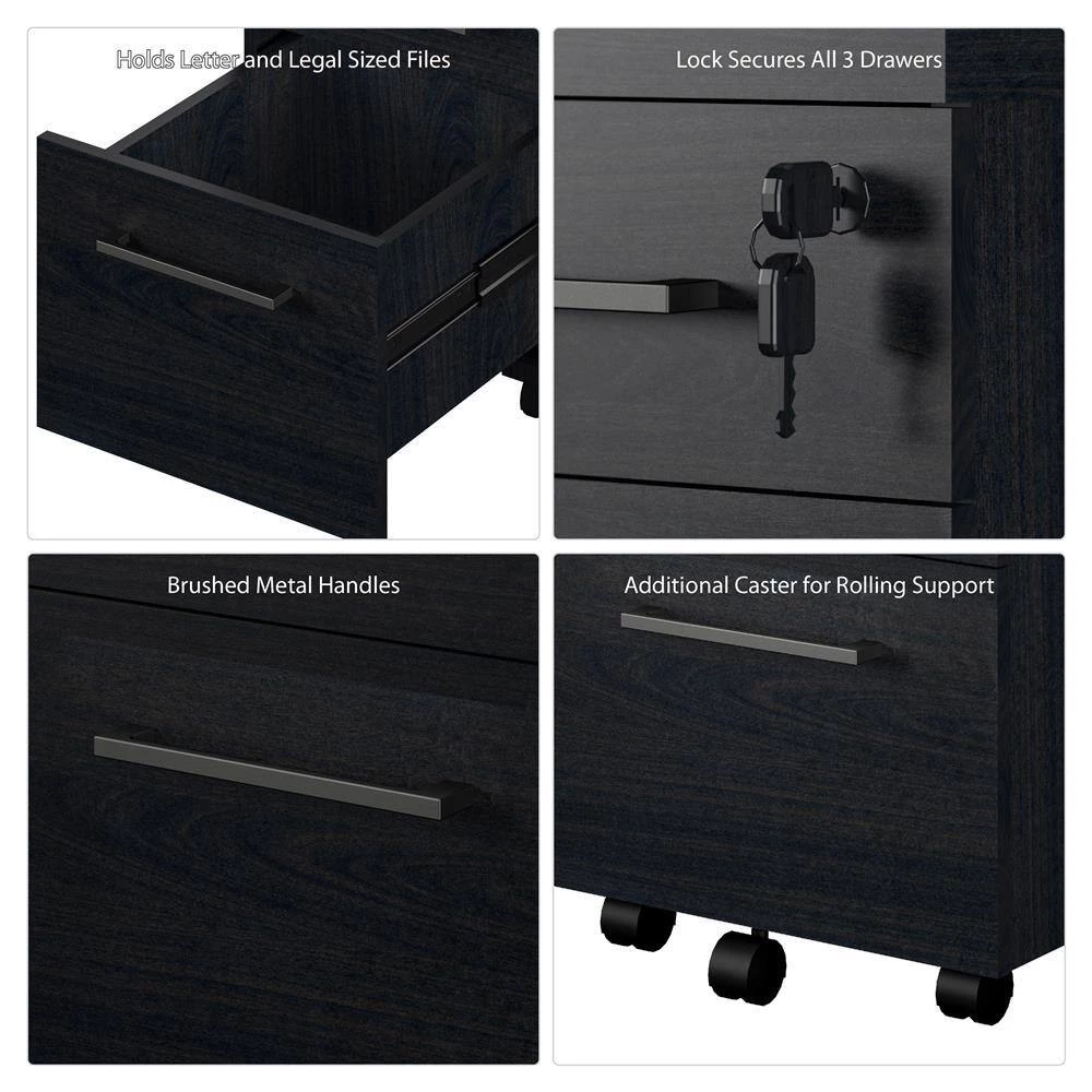 3-Drawer Zeetah Light Brown Oak File Cabinet by Ameriwood Home 5 3-Drawer Zeetah Light Brown Oak File Cabinet by Ameriwood Home - Image 5