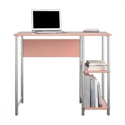 Meridian 36 in. Light Pink Student Computer Desk with 2-Shelves by Ameriwood Home -Deals HOMESTYLES Store light pink ameriwood home computer desks de24826 4f 1000