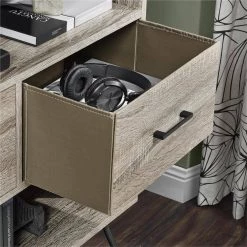 Reed Terrace 43.7 in. Sonoma Oak Wood 2-shelf Standard Bookcase with Drawers by Ameriwood Home -Deals HOMESTYLES Store light sonoma oak ameriwood home bookcases bookshelves hd50486 44 1000