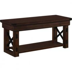 Forest Grove Mahogany Storage Bench by Ameriwood Home