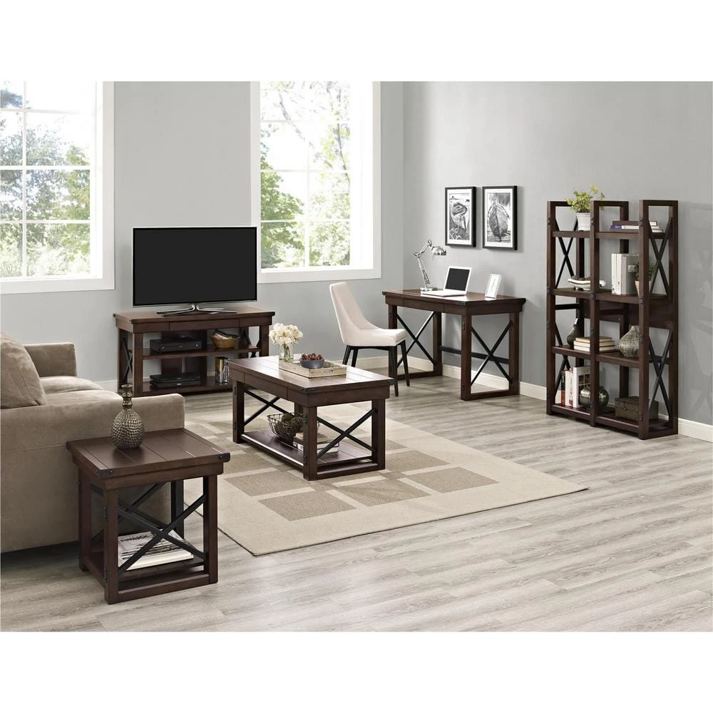 Forest Grove Mahogany Storage Bench by Ameriwood Home 4 Forest Grove Mahogany Storage Bench by Ameriwood Home - Image 4