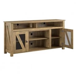 Macona 60 in. Natural Particle Board TV Stand Fits TVs Up to 60 in. with Cable Management by Ameriwood Home -Deals HOMESTYLES Store natural ameriwood home tv stands hd89396 1f 1000