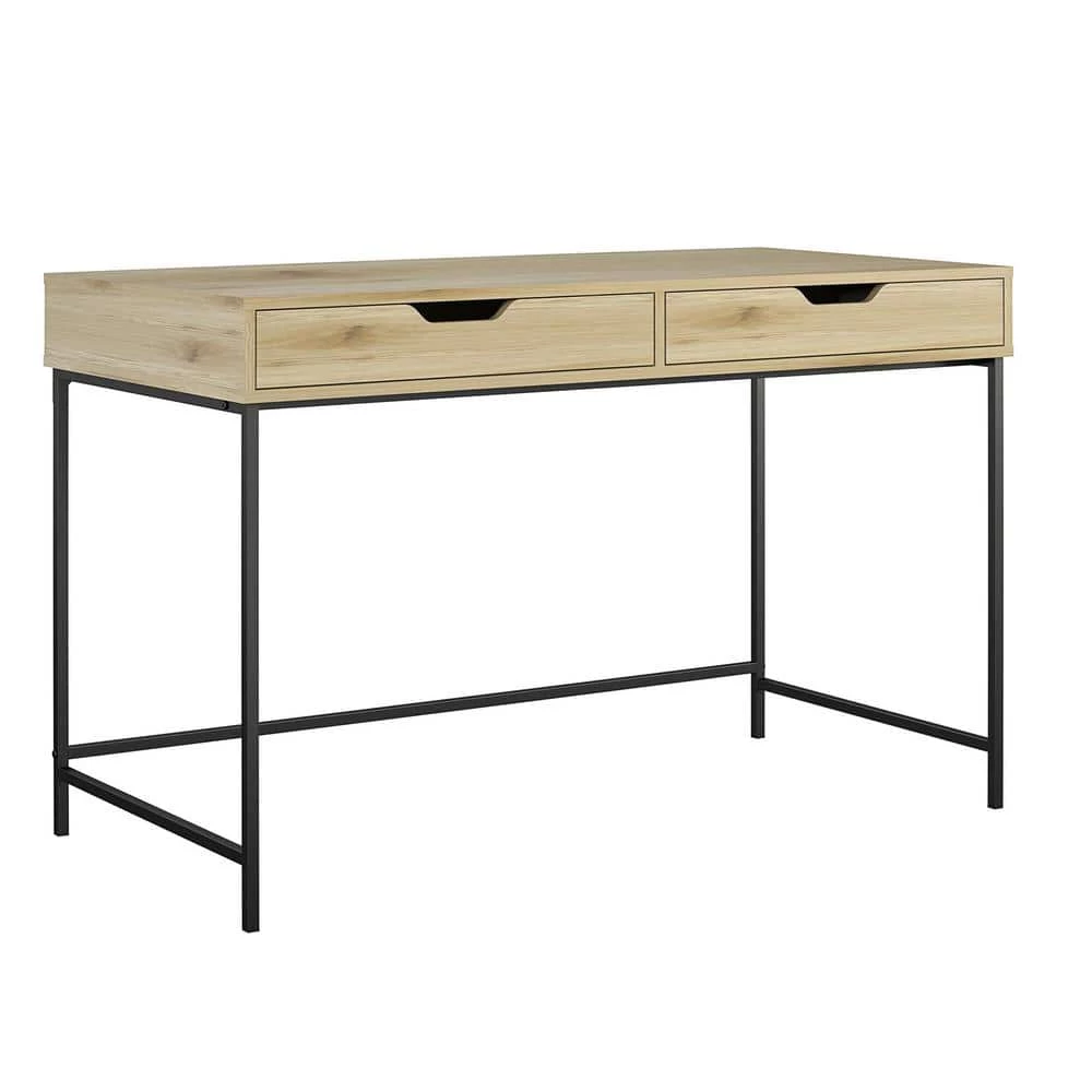 Wardlaw 47.63 Natural Desk with 2-Drawers by Ameriwood Home 3 Wardlaw 47.63 Natural Desk with 2-Drawers by Ameriwood Home - Image 3