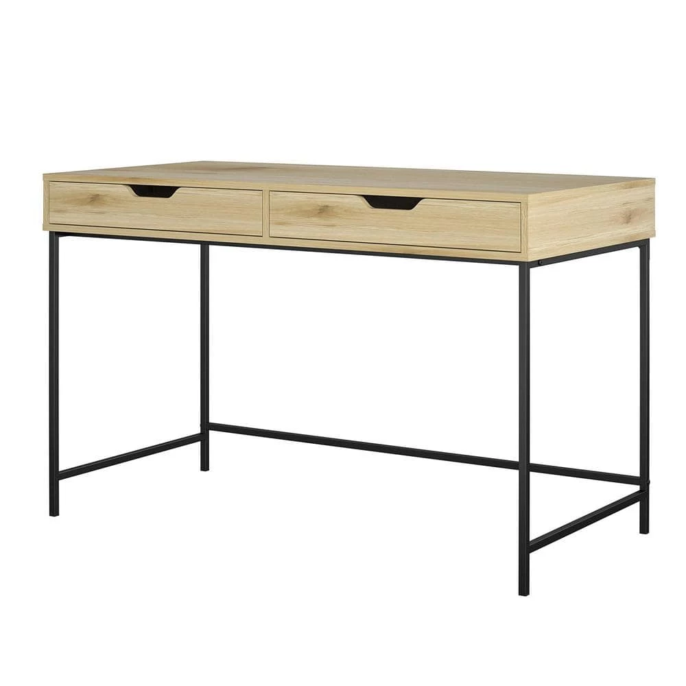 Wardlaw 47.63 Natural Desk with 2-Drawers by Ameriwood Home 2 Wardlaw 47.63 Natural Desk with 2-Drawers by Ameriwood Home - Image 2