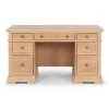 Manor House 56 in. Natural Wood 7-Drawer Pedestal Executive Desk by HOMESTYLES
