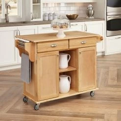 Napa Natural Kitchen Cart with Storage by HOMESTYLES -Deals HOMESTYLES Store natural homestyles kitchen carts 5099 95 77 1000